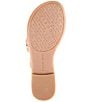 Color:Cafe Cream - Image 6 - LoreenTwo Rhinestone Embellished Strappy Flat Sandals