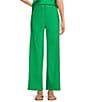 Gianni Bini Lucie Flat Front Straight Leg Linen Pants, Color:Kelly Green - Image 1