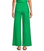Gianni Bini Lucie Flat Front Straight Leg Linen Pants, Color:Kelly Green - Image 2
