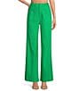 Color:Kelly Green - Image 1 - Lucie Linen Blend High Rise Wide Leg Trousers