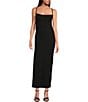 Color:Black - Image 1 - Lucy Ribbed Maxi Dress