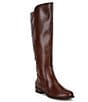 Color:True Brandy - Image 1 - Maddox Embossed Leather Riding Boots