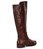 Color:True Brandy - Image 2 - Maddox Embossed Leather Riding Boots