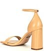 Color:Dark Sierra Tan - Image 3 - Maileigh Leather Square Toe Ankle Strap Block Heel Dress Sandals