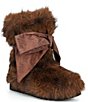Gianni Bini Mammoth Faux Fur Bow Moon Boots - Image 1