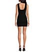 Gianni Bini Matilda Wool Blend Knit Ribbed Scoop Neck Bodycon Tank Mini Dress, Color:Black - Image 2