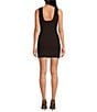 Gianni Bini Matilda Wool Blend Knit Ribbed Scoop Neck Bodycon Tank Mini Dress, Color:Chocolate - Image 2