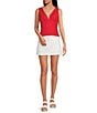 Gianni Bini Megan V-Neck Sleeveless Linen Coordinating Tank - Image 4