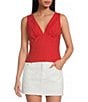 Gianni Bini Megan V-Neck Sleeveless Linen Coordinating Tank - Image 1