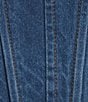 Color:Medium Wash - Image 4 - Michelle Denim Square Neck Sleeveless Corset Crop Top