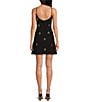 Gianni Bini Mika Crepe Square Neck Sleeveless Jewel A-Line Dress, Color:Black - Image 3
