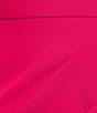 Color:Bright Rose - Image 3 - Miley Crepe Halter Gathered Waist Side Slit Mini Dress