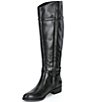 Color:Black - Image 4 - Mirrie Slim Calf Tall Block Heel Riding Boots