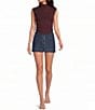 Gianni Bini Mock Neck Cap Sleeve Crop Tank Top - Image 3