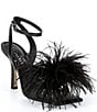 Color:Black - Image 1 - Neela Feather Square Toe Dress Sandals