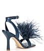 Color:Dusty Navy - Image 2 - Neela Feather Square Toe Dress Sandals