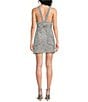 Gianni Bini Noah Back Bow Round Neck Sleeveless A-Line Sequin Mini Dress - Image 2