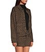 Gianni Bini Nova Leopard Print Collared Long Sleeve Denim Jacket - Image 5