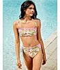 Gianni Bini Paisley High Leg High Waisted Swim Bottom, Color:Pink - Image 5