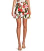 Color:Ivy Tropical - Image 1 - Paloma Floral Print Ruffle Hem Tie Waist Wrap Coordinating Skirt