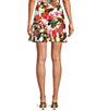 Color:Ivy Tropical - Image 2 - Paloma Floral Print Ruffle Hem Tie Waist Wrap Coordinating Skirt