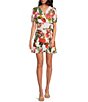 Color:Ivy Tropical - Image 3 - Paloma Floral Print Ruffle Hem Tie Waist Wrap Coordinating Skirt