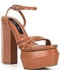 Color:Vacay Tan - Image 1 - Parrish Leather Strappy Platform Sandals