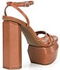 Color:Vacay Tan - Image 2 - Parrish Leather Strappy Platform Sandals