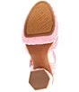 Color:Cotton Candy Pink - Image 6 - Pelle Raffia Platform Sandals