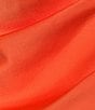 Color:Mandarin - Image 3 - Peyton Ruched Satin Cowl Halter Neck Sleeveless Open Back Detail Mini Sheath Dress