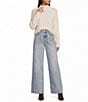 Gianni Bini Phoebe Embellished High Rise Wide Leg Denim Jeans - Image 3