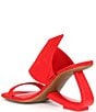 Color:Tangelo Red - Image 3 - Plumlee Asymmetrical Nubuck Architectural Wedge Sandals