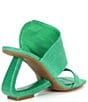 Color:Savory Green - Image 2 - Plumlee Asymmetrical Raffia Architectural Wedge Sandals