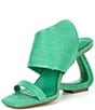 Color:Savory Green - Image 4 - Plumlee Asymmetrical Raffia Architectural Wedge Sandals