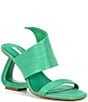 Color:Savory Green - Image 1 - Plumlee Asymmetrical Raffia Architectural Wedge Sandals