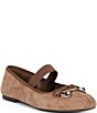 Gianni Bini Rafael Suede Bit Buckle Square Toe Ballet Flats - Image 1