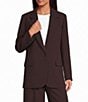 Gianni Bini Ralphie Notched Lapel Collared Long Sleeve Blazer - Image 1