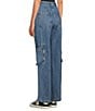 Color:Mid Wash - Image 6 - Raya High Rise Wide Leg Cargo Jean