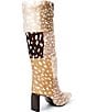 Gianni Bini Reddick Doe Print Patchwork Fur Tall Boots - Image 2