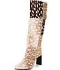 Gianni Bini Reddick Doe Print Patchwork Fur Tall Boots - Image 4