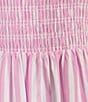 Gianni Bini Renee Stripe Smocked Square Neck Dress, Color:White/Pink - Image 3
