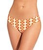 Gianni Bini Retro Fille Textured Pique Retro Hipster Swim Bottom, Color:Bright Orange - Image 1