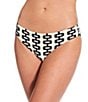 Gianni Bini Retro Fille Textured Pique Retro Hipster Swim Bottom, Color:Black - Image 1