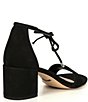 Color:Black - Image 2 - Rhiaann Suede Ankle Tie Block Heel Sandals