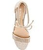 Color:Sand Gold - Image 5 - RhiaannTwo Rhinestone Ankle Tie Block Heel Dress Sandals