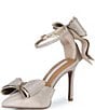 Gianni Bini Ribbon Rhinestone Embellished Bow Stiletto Pumps - Image 4