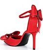 Gianni Bini Ribbon Sateen Rhinestone Embellished Bow Stiletto Pumps - Image 3