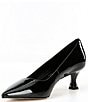 Color:Black - Image 4 - Rinna Patent Pointed Toe Kitten Heel Pumps