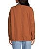 Gianni Bini Rose Suede Collared Canvas Barn Jacket, Color:Cognac - Image 2
