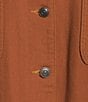 Gianni Bini Rose Suede Collared Canvas Barn Jacket, Color:Cognac - Image 5
